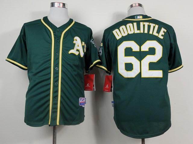 Men Oakland Athletics #62 Doolittle Green MLB Jerseys